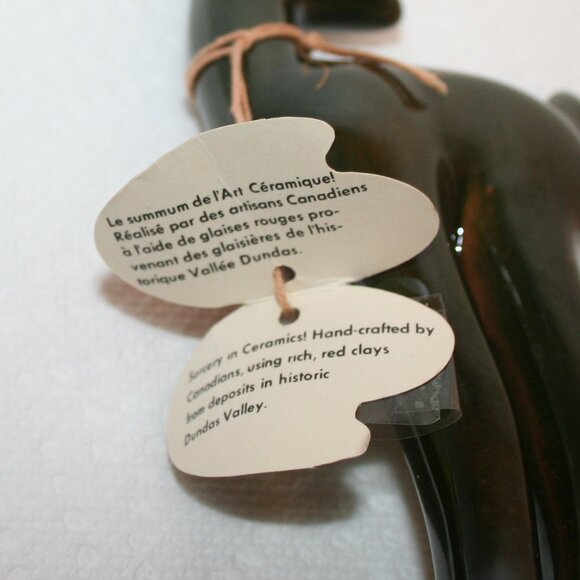 Deer MCM McMasters Red Clay Pottery * Red/Blue/Green Figurine - Picture 5 of 5